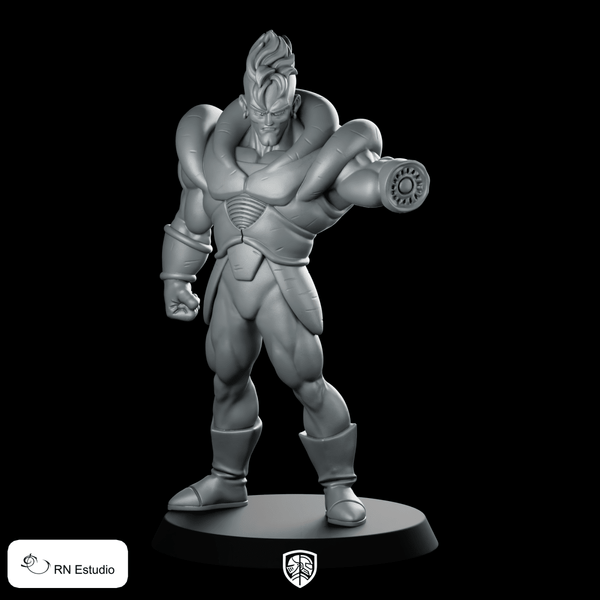 C16 Miniature Retro Flamethrower Hero Character Sci - Fantasy - RN Estudio - We Print Miniatures