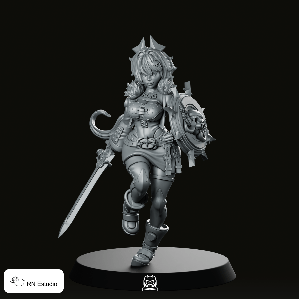 Caesar King Miniature - RN Estudio - We Print Miniatures