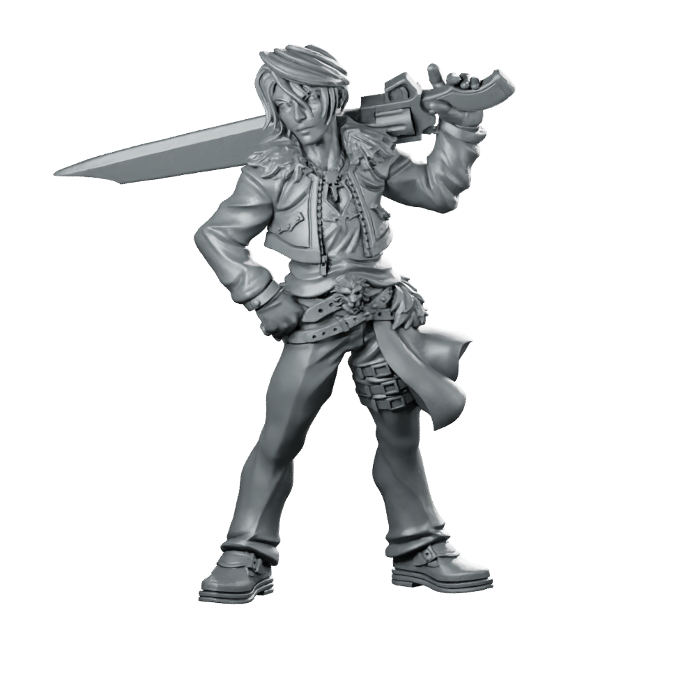 Cal Lionclaw Miniature Sword Duelist Miniature 360 Spin 01