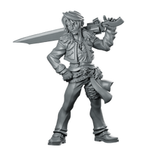Cal Lionclaw Miniature Sword Duelist Miniature 360 Spin 01
