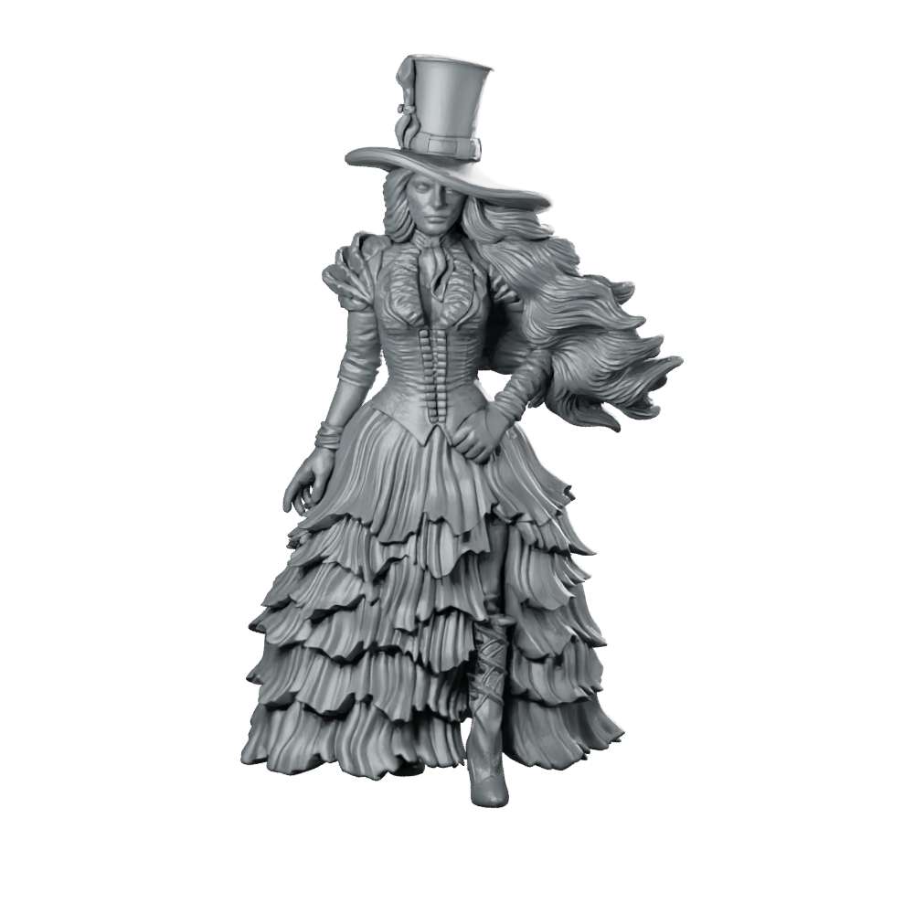 Calamity Wild West Miniature Glamorous Gunslinger Heroine Miniature 360 Spin 01