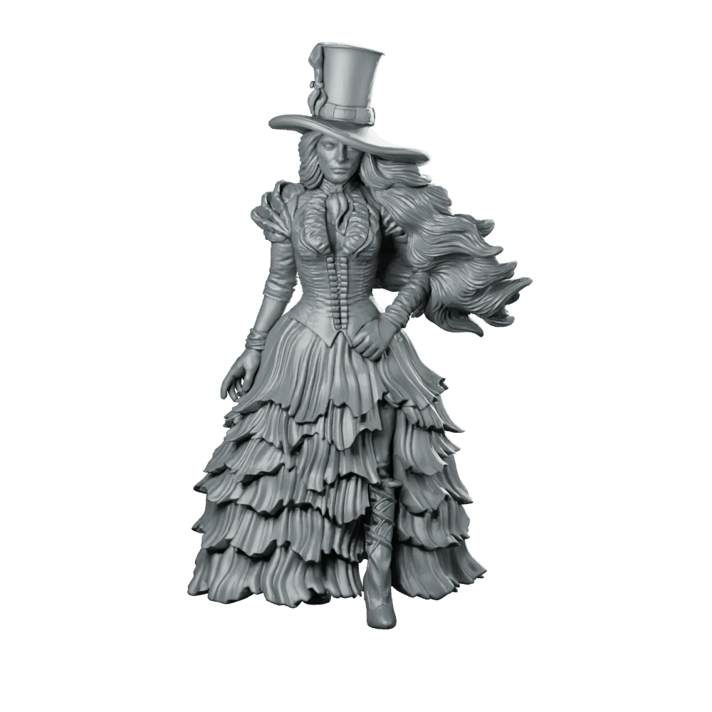 Calamity Wild West Miniature Glamorous Gunslinger Heroine - RN Estudio - We Print Miniatures