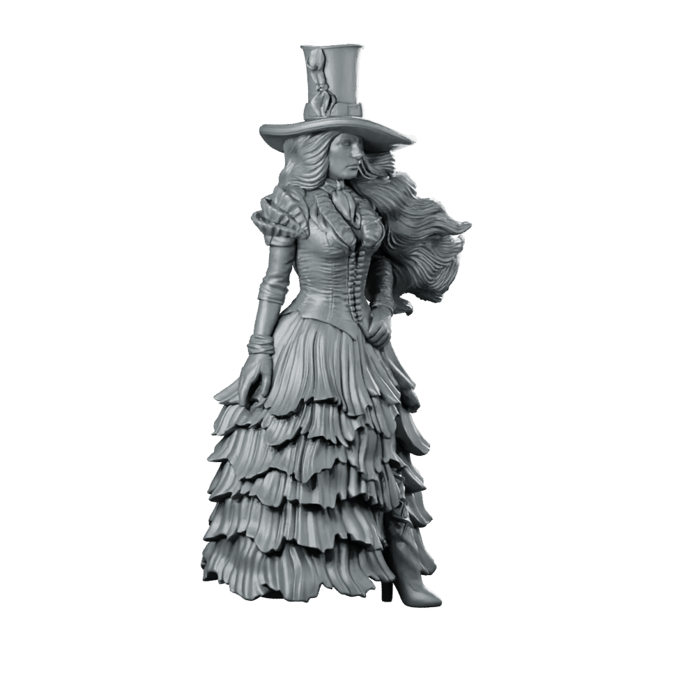 Calamity Wild West Miniature Glamorous Gunslinger Heroine - RN Estudio - We Print Miniatures