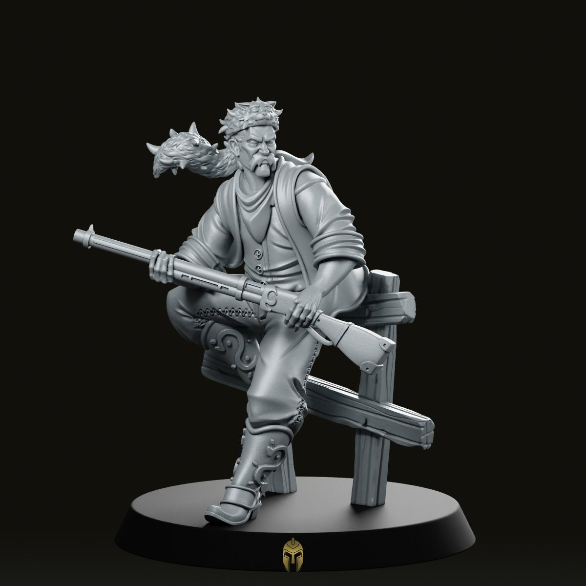 Caleb Frontier Tracker Miniature - We Print Miniatures