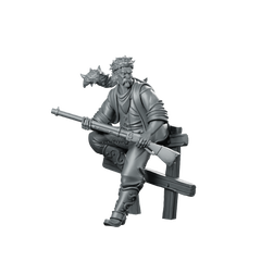 Western Caleb Frontier Tracker Miniature Rifleman Gunslinger Hero Miniature 360 Spin 01