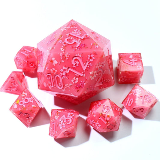 Candied Blossom | 50mm D20 | Oversized Art Core Dice - Tabletop Dominion - We Print Miniatures