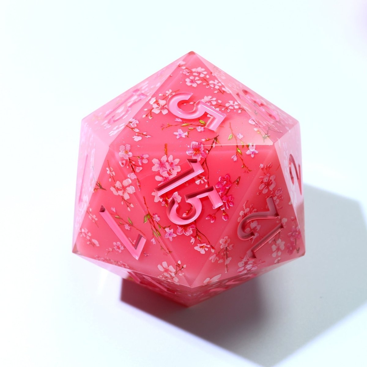 Candied Blossom | 50mm D20 | Oversized Art Core Dice - Tabletop Dominion - We Print Miniatures