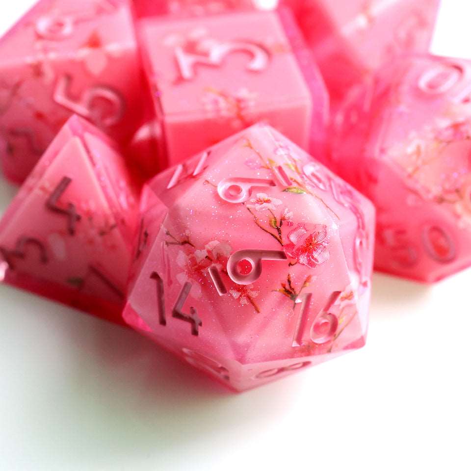 Candied Blossom | Art Core Dice| 7 Piece Set - Tabletop Dominion - We Print Miniatures