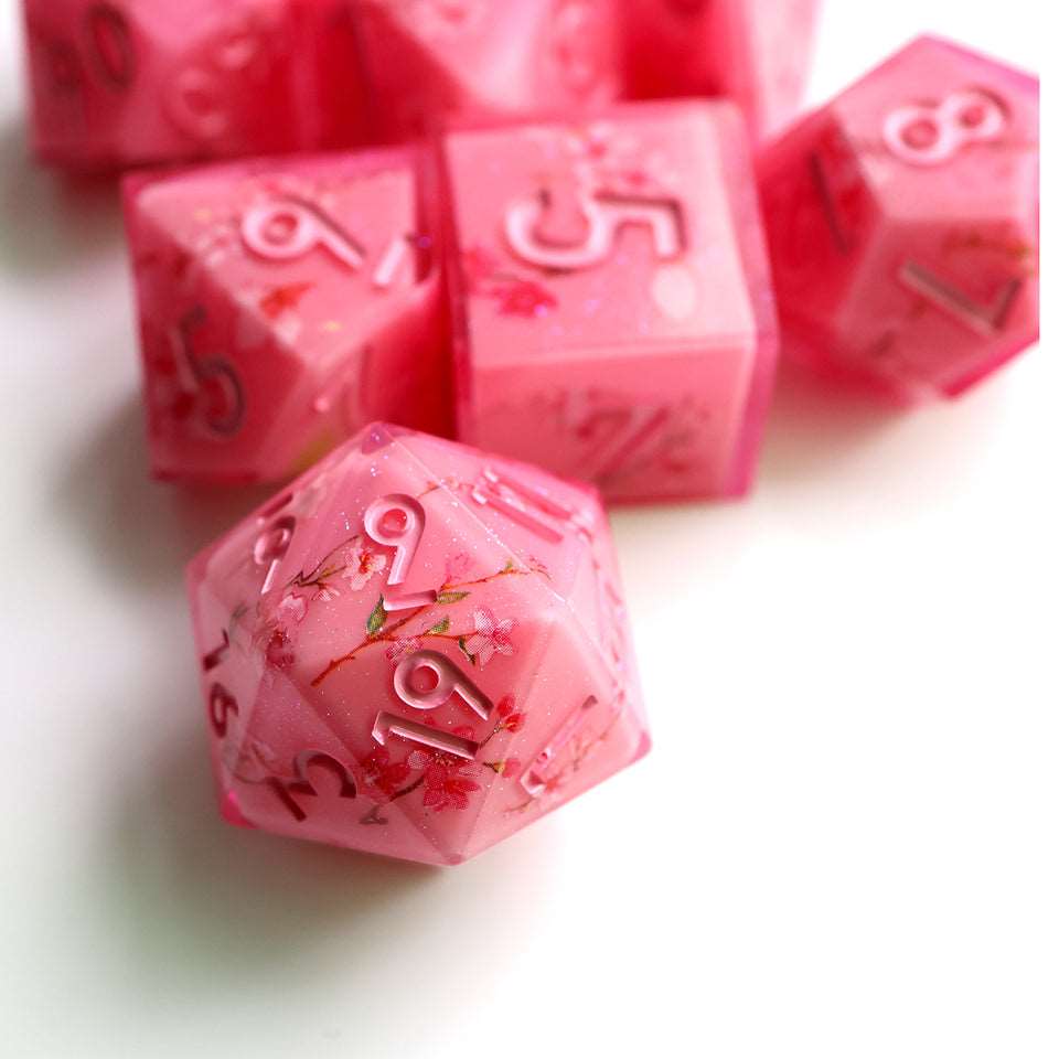 Candied Blossom | Art Core Dice| 7 Piece Set - Tabletop Dominion - We Print Miniatures