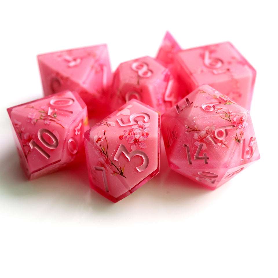 Candied Blossom | Art Core Dice| 7 Piece Set - Tabletop Dominion - We Print Miniatures