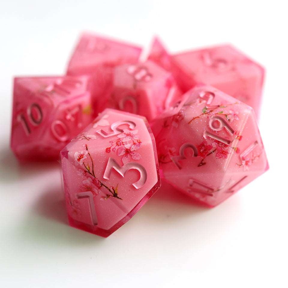 Candied Blossom | Art Core Dice| 7 Piece Set - Tabletop Dominion - We Print Miniatures