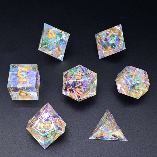 Candy Wrapper | Sharp Edge Dice | 7 Piece Set - Tabletop Dominion - We Print Miniatures