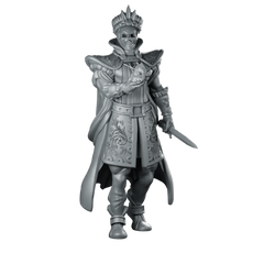 Undead Capitan Spavento Miniature Skeletal Pirate Captain Miniature 360 Spin 01