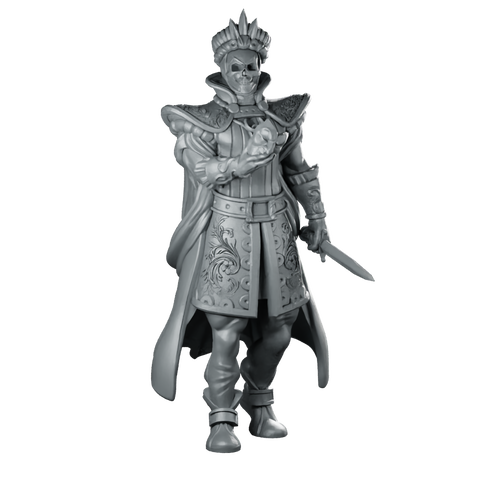 Undead Capitan Spavento Miniature Skeletal Pirate Captain Miniature 360 Spin 01