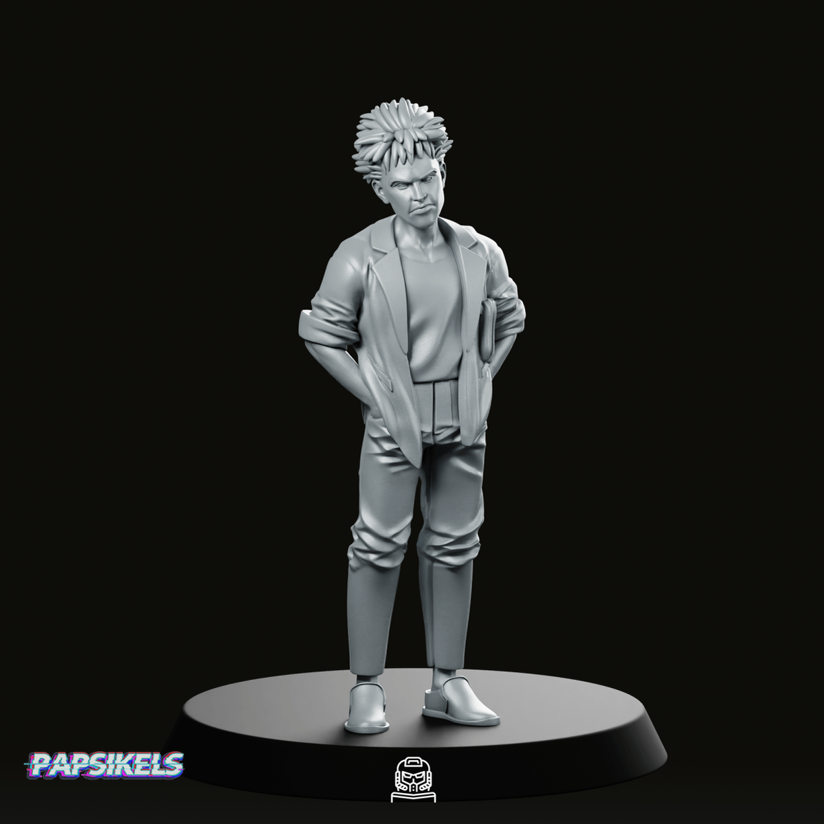 Capsule Gang Biker Eiichi Miniature - Papsikels Miniatures - We Print Miniatures