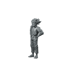 Capsule Gang Biker Kaisuke Miniature Cyberpunk Rebel - Papsikels Miniatures - We Print Miniatures