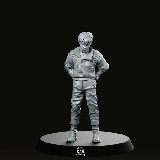 Capsule Gang Biker Kaneda Miniature - Papsikels Miniatures - We Print Miniatures