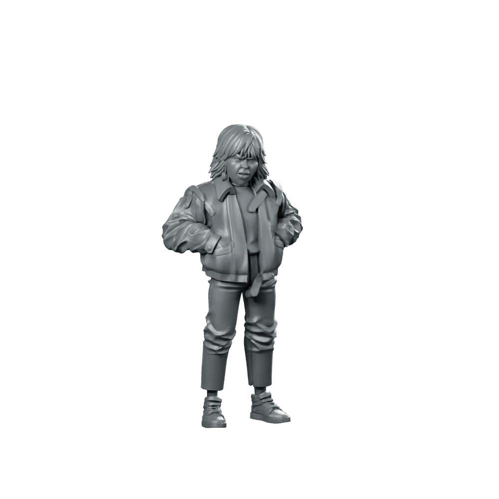 Capsule Gang Biker Mitsuru Miniature Cyberpunk Troublemaker - Papsikels Miniatures - We Print Miniatures