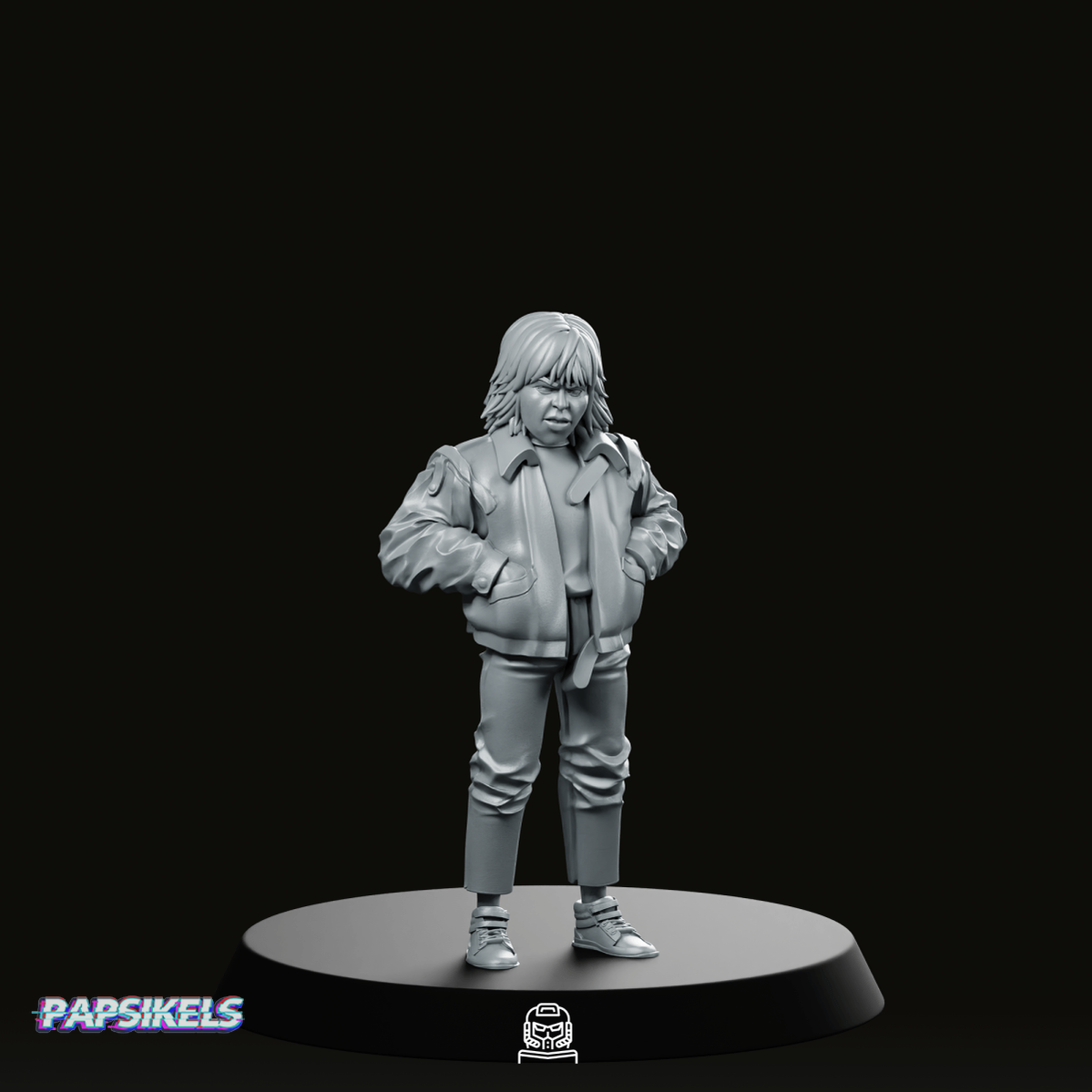Capsule Gang Biker Mitsuru Miniature - Papsikels Miniatures - We Print Miniatures