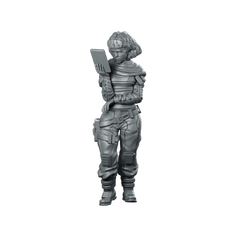 Capt. Samira Haddad Pose 1 Miniature Sci - Fi Officer - Unit9 - We Print Miniatures