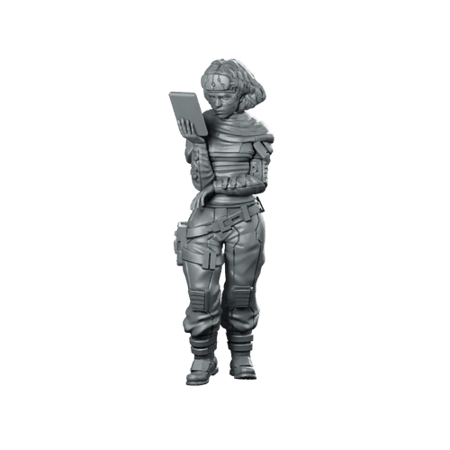 Capt. Samira Haddad Pose 1 Miniature Sci - Fi Officer - Unit9 - We Print Miniatures