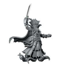 Captain Mindhost Miniature Eldritch Pirate Tentacle - CastNPlay - We Print Miniatures