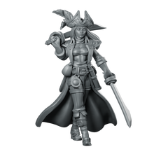 Captain Walking No powder Miniature Pirate Captain Miniature 360 Spin 01