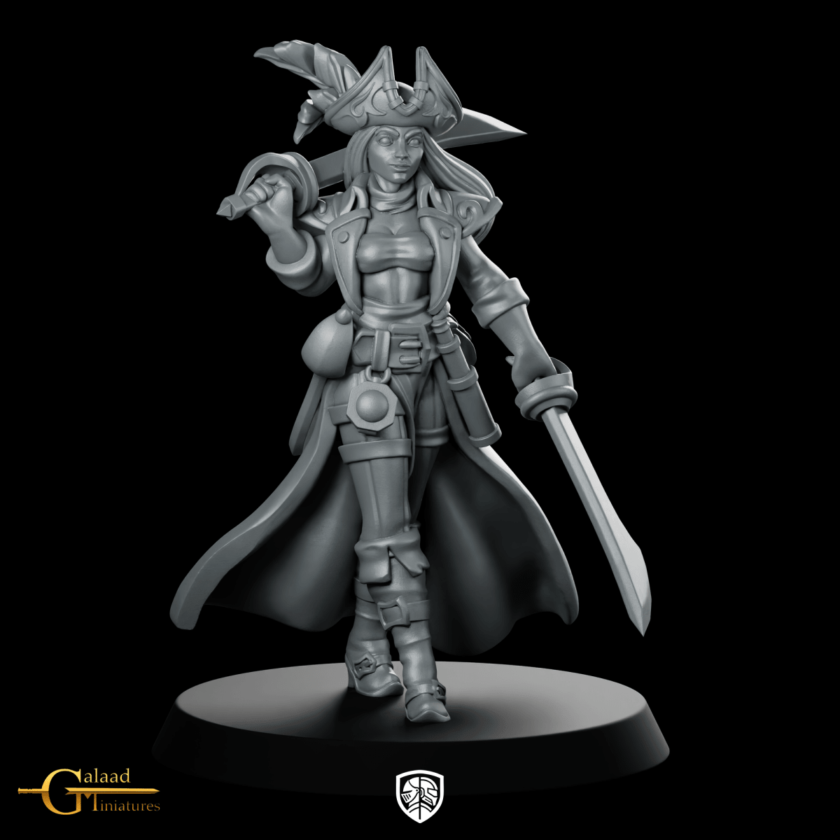 Captain Walking No Powder Pirate Captain Fantasy Miniature | We Print ...