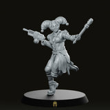 Caraval Female Autogun And Maul Miniature - We Print Miniatures