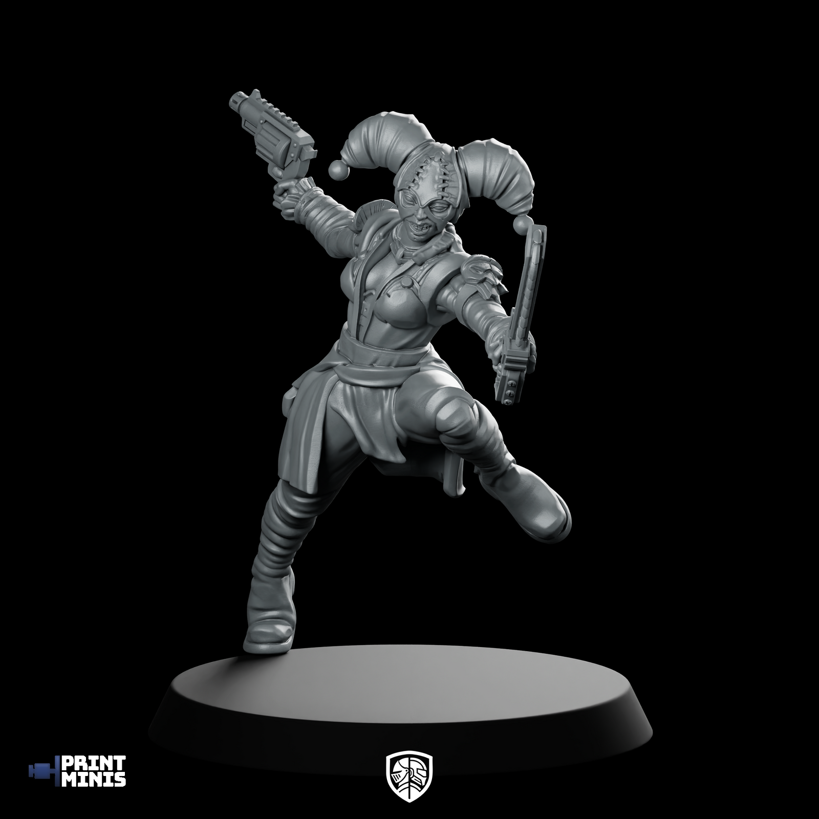 Caraval Female Chain Sword And Stub Gun Miniature