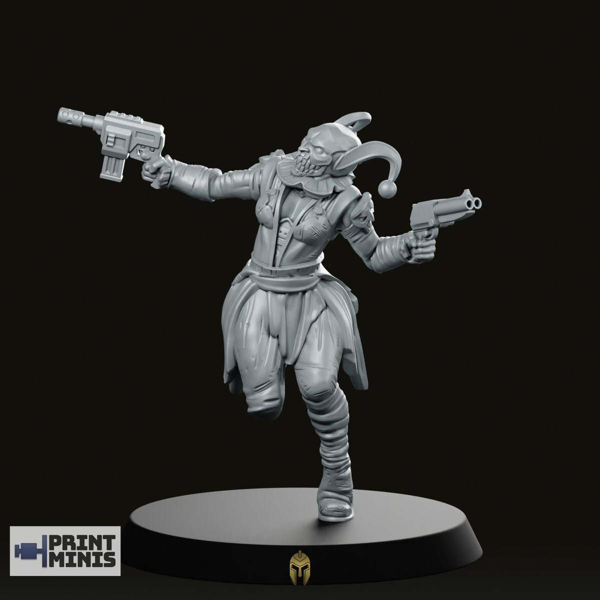 Caraval Female Sawn Off Gun And Autopistol Miniature - We Print Miniatures