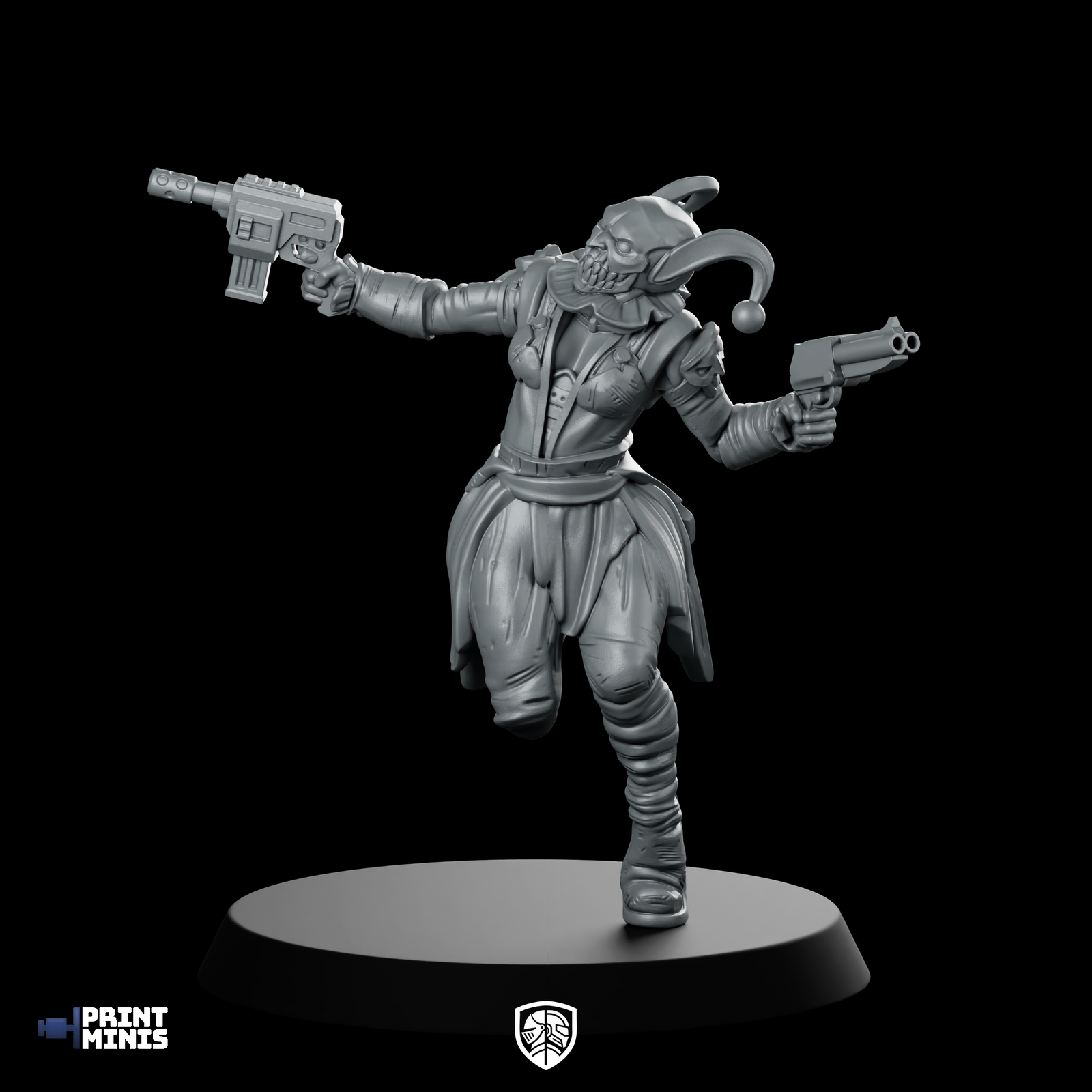 Caraval Female Sawn Off Gun And Autopistol Miniature