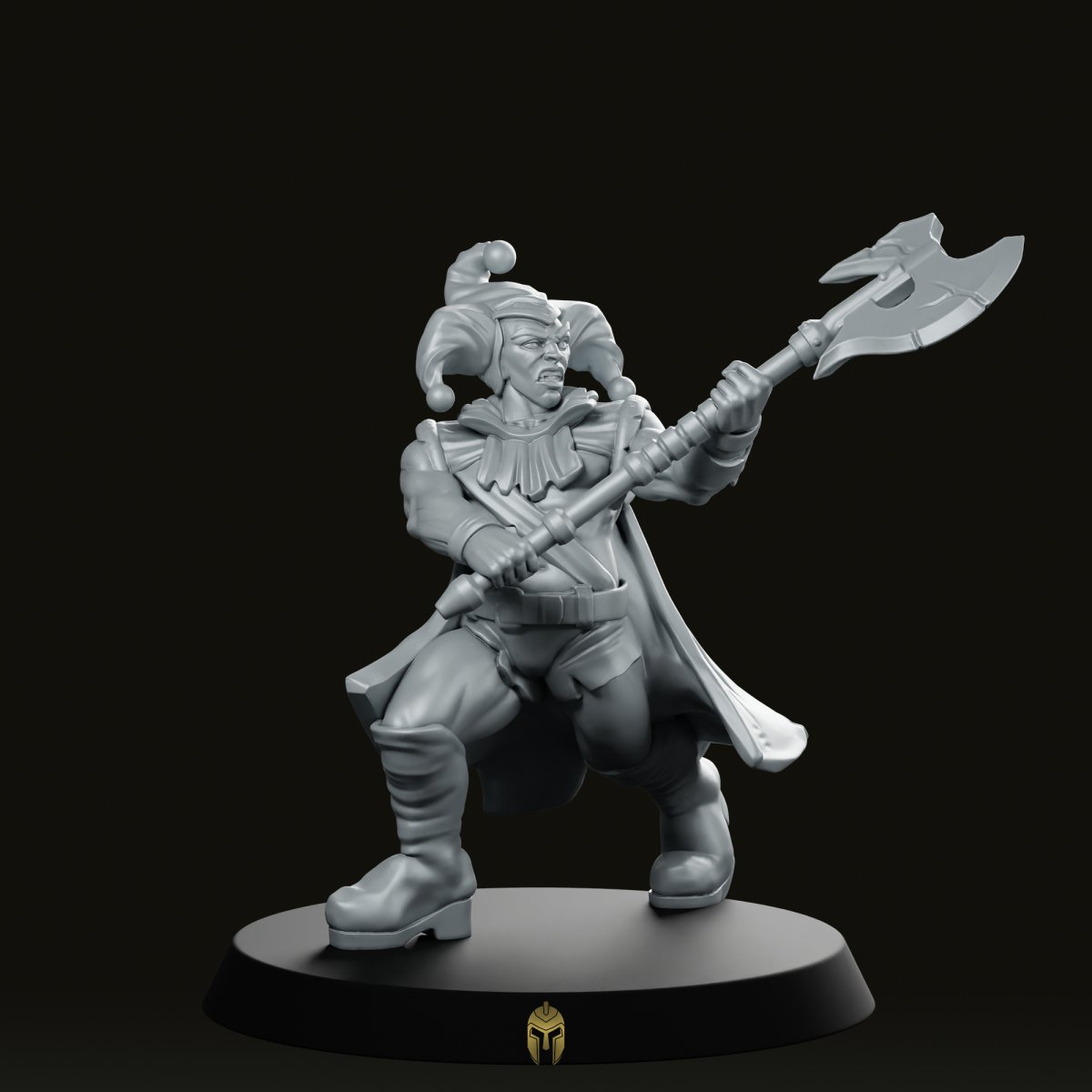 Caraval Male 2 Handed Axe Miniature - We Print Miniatures