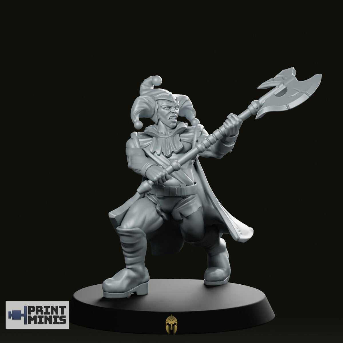 Caraval Male 2 Handed Axe Miniature - We Print Miniatures