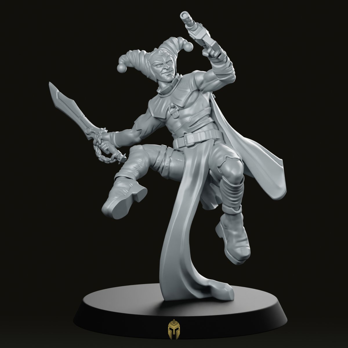 Caraval Male Autopistol And Sword Miniature - We Print Miniatures