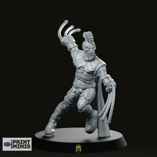 Caraval Male Dual Flails Miniature - We Print Miniatures