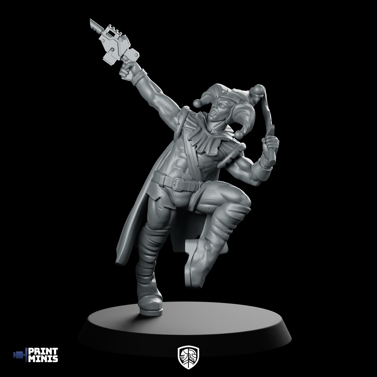 Caraval Male Las Pistol And Knife Miniature Sci-Fi