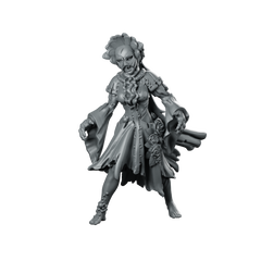 Carnival Girl Miniature Masked Vampire Noble Miniature 360 Spin 01