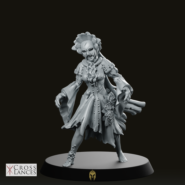 Carnavalmeisje Miniatuur Gemaskerde Donkere Fantasy Gastvrouw