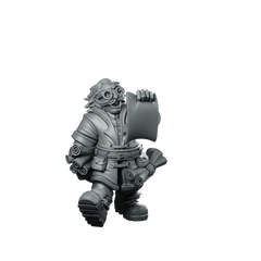 Cartographer Eisakk Reading Map Miniature Dwarf Explorer Miniature 360 Spin 01