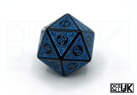 Carved Dice - Blue - DiceRoll UK - We Print Miniatures