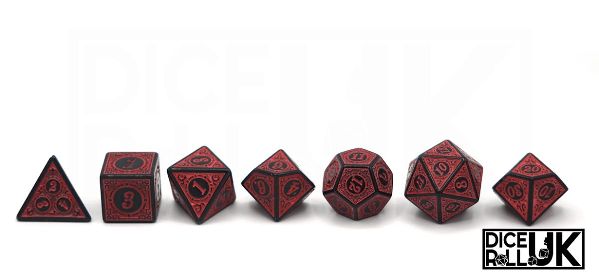 Carved Dice - Red - DiceRoll UK - We Print Miniatures