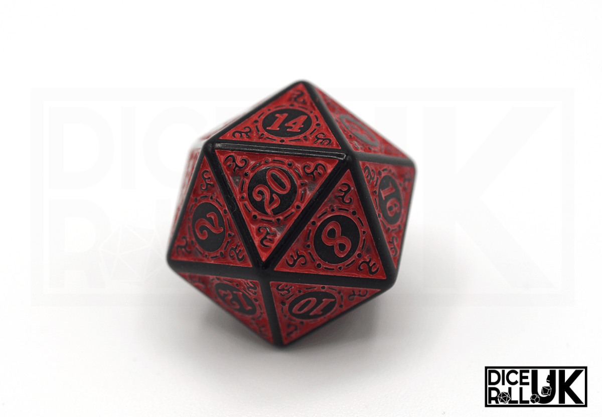 Carved Dice - Red - DiceRoll UK - We Print Miniatures