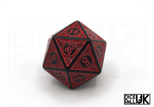 Carved Dice - Red - DiceRoll UK - We Print Miniatures