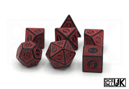 Carved Dice - Red - DiceRoll UK - We Print Miniatures