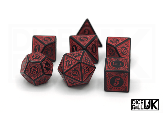 Carved Dice - Red - DiceRoll UK - We Print Miniatures