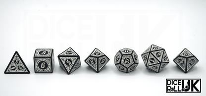 Carved Dice - White - DiceRoll UK - We Print Miniatures