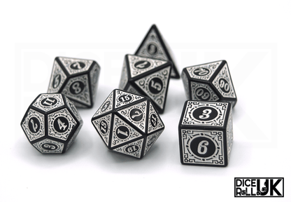 Carved Dice - White - DiceRoll UK - We Print Miniatures