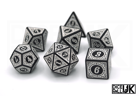 Carved Dice - White - DiceRoll UK - We Print Miniatures