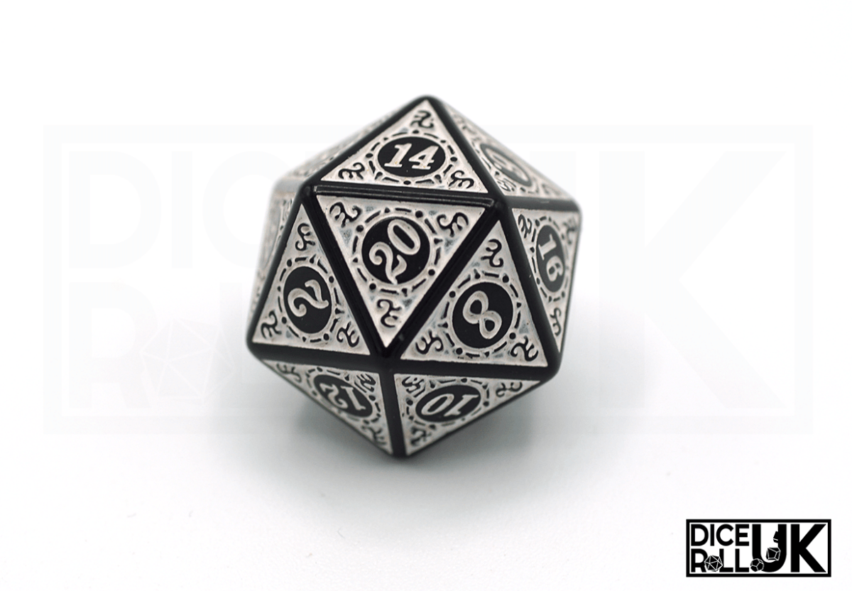 Carved Dice - White - DiceRoll UK - We Print Miniatures